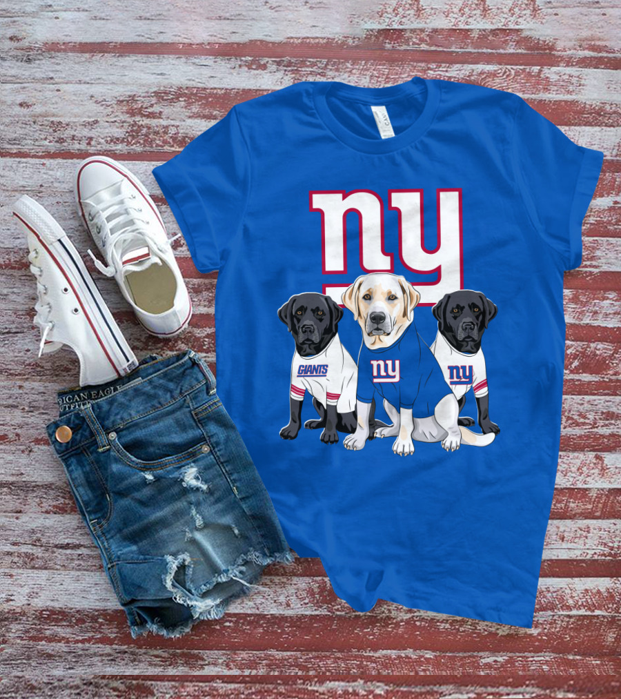 New York Giants Labrador Retriever Dogs T-Shirt