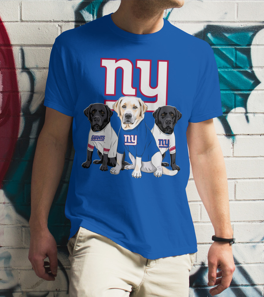 New York Giants Labrador Retriever Dogs T-Shirt