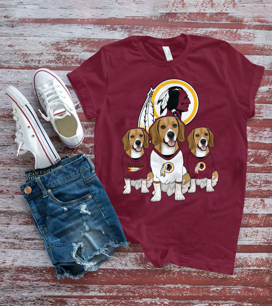 Washington Football Team Beagle Trio T-Shirt