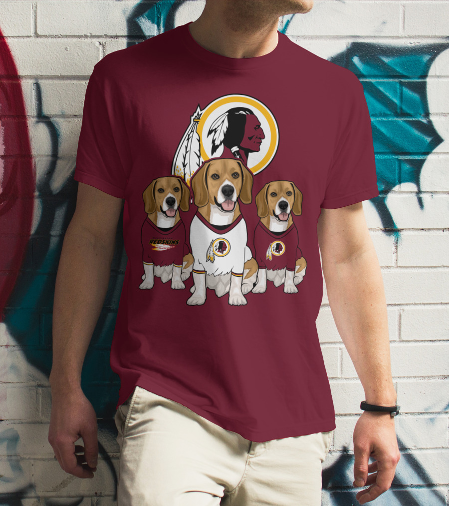 Washington Football Team Beagle Trio T-Shirt