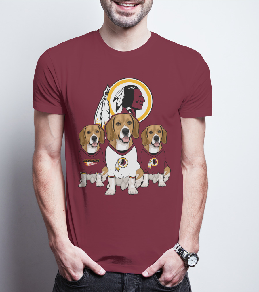 Washington Football Team Beagle Trio T-Shirt