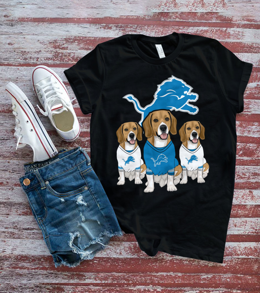 Detroit Lions Beagles T-Shirt