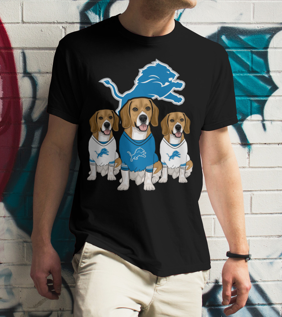Detroit Lions Beagles T-Shirt