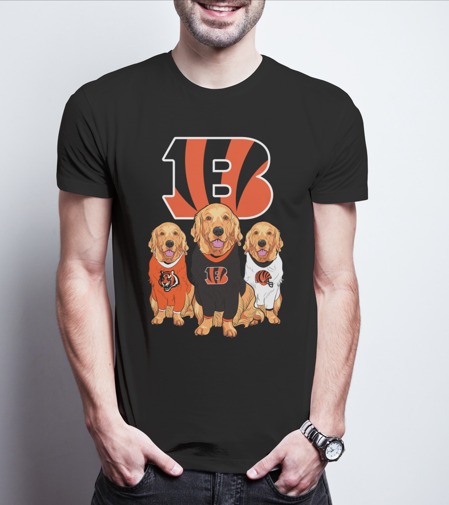 Cincinnati Bengals Beagle Dog Trio T-Shirt