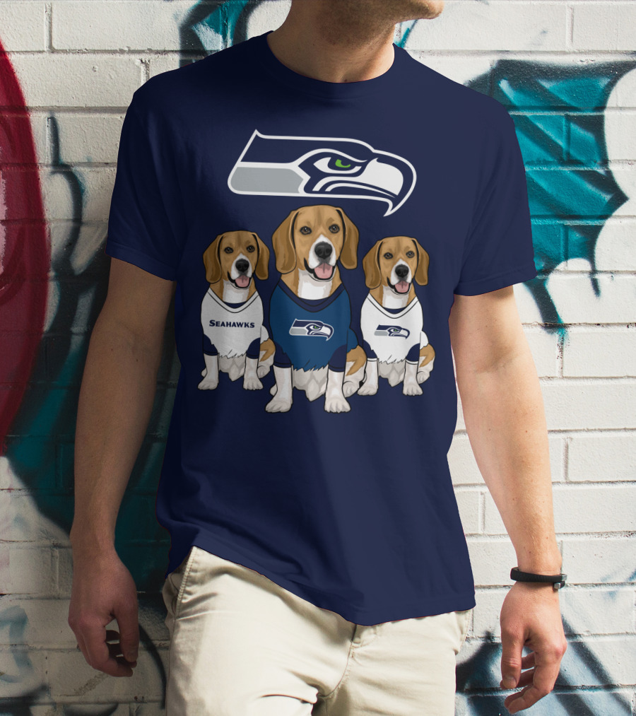 Seahawks Beagle Trio T-Shirt