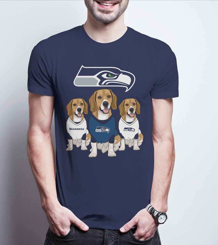 Seahawks Beagle Trio T-Shirt