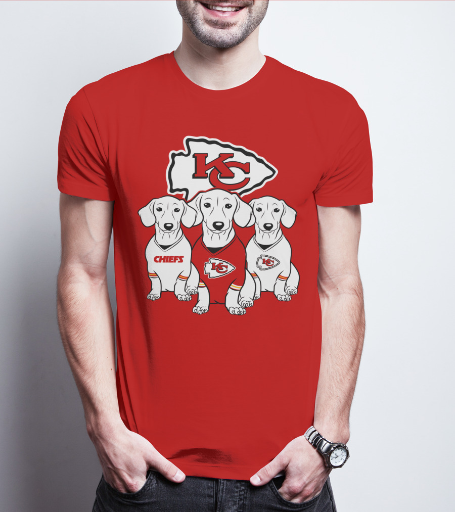 Kansas City Chiefs Dachshund Trio T-Shirt