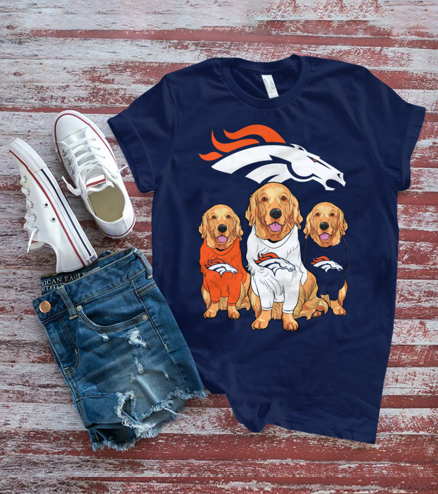 Denver Broncos Golden Retrievers T-Shirt