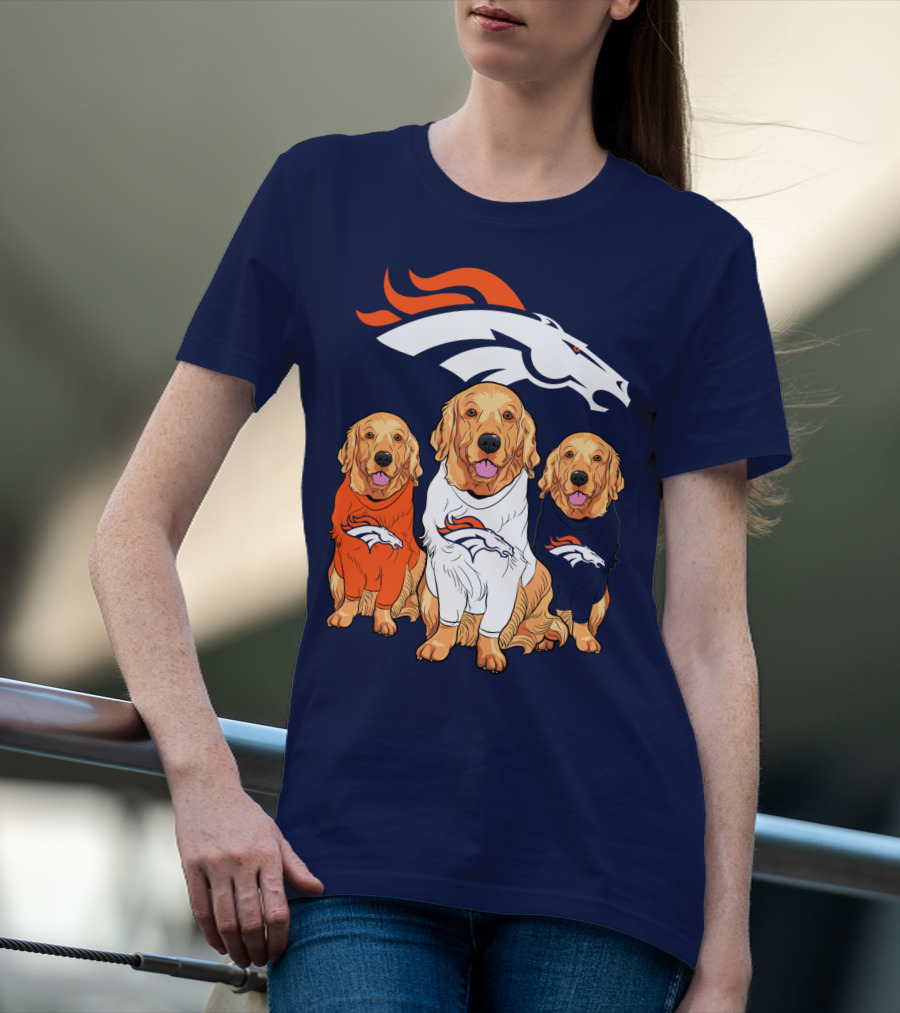 Denver Broncos Golden Retrievers T-Shirt