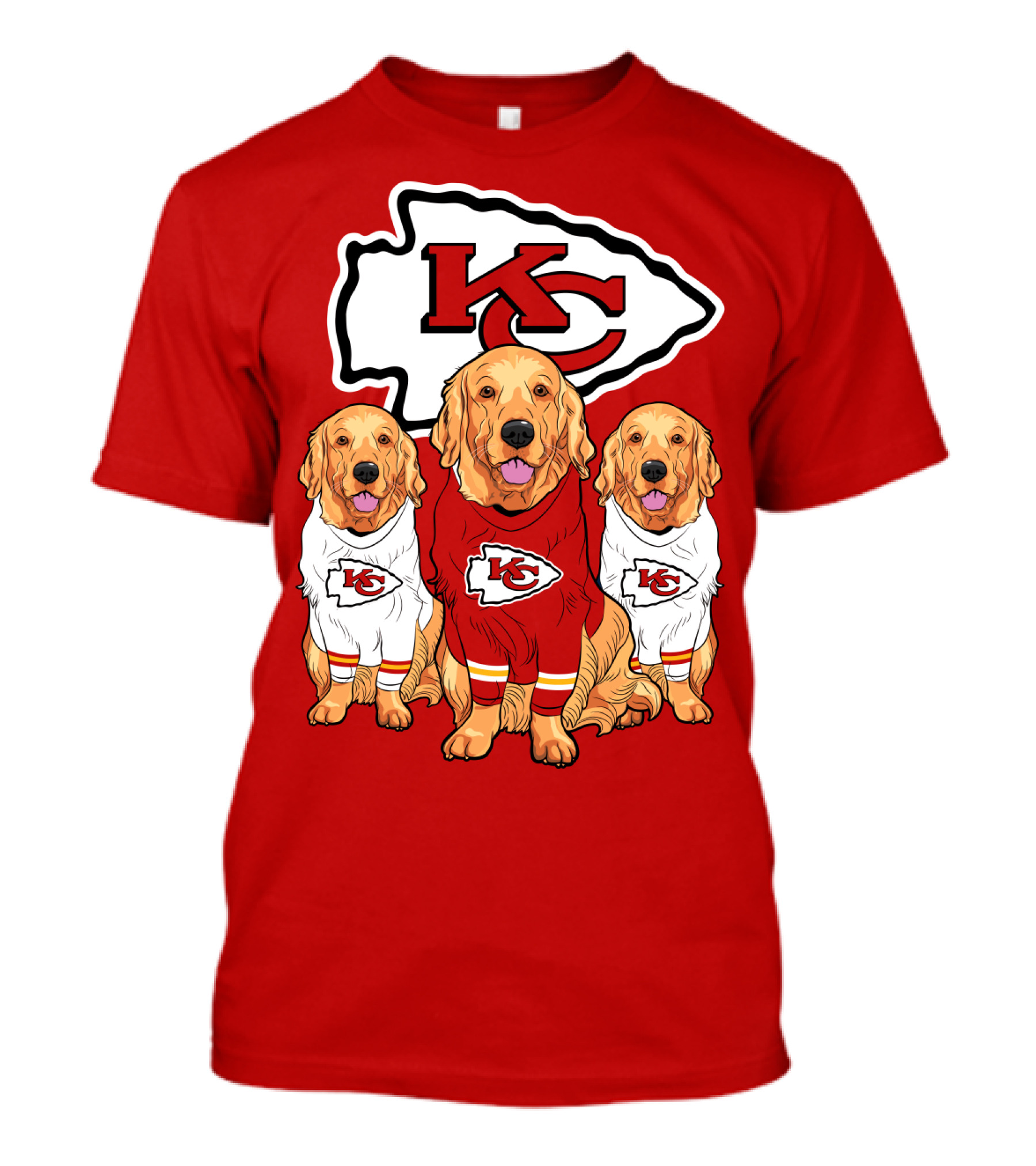 Kansas City Chiefs Golden Retrievers T-Shirt