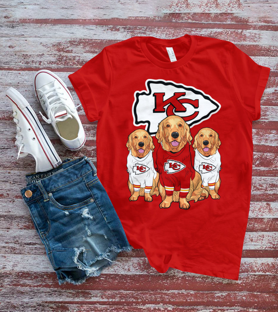 Kansas City Chiefs Golden Retrievers T-Shirt
