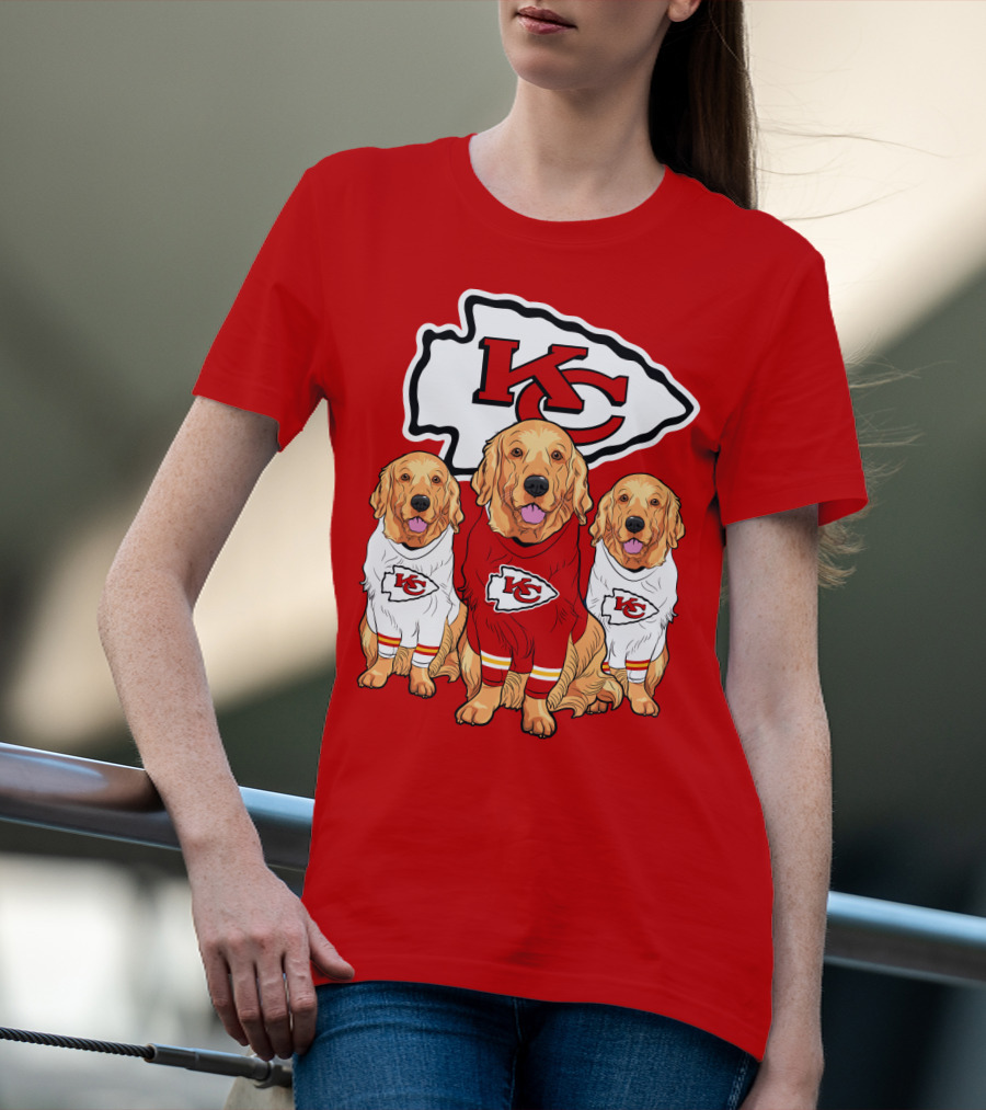 Kansas City Chiefs Golden Retrievers T-Shirt