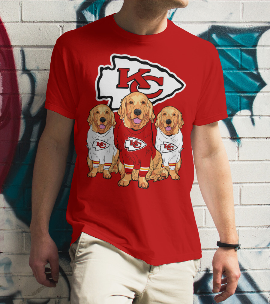 Kansas City Chiefs Golden Retrievers T-Shirt
