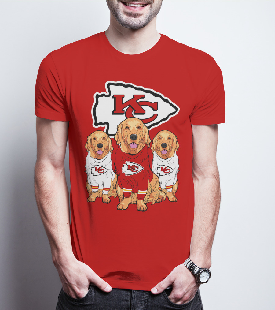 Kansas City Chiefs Golden Retrievers T-Shirt