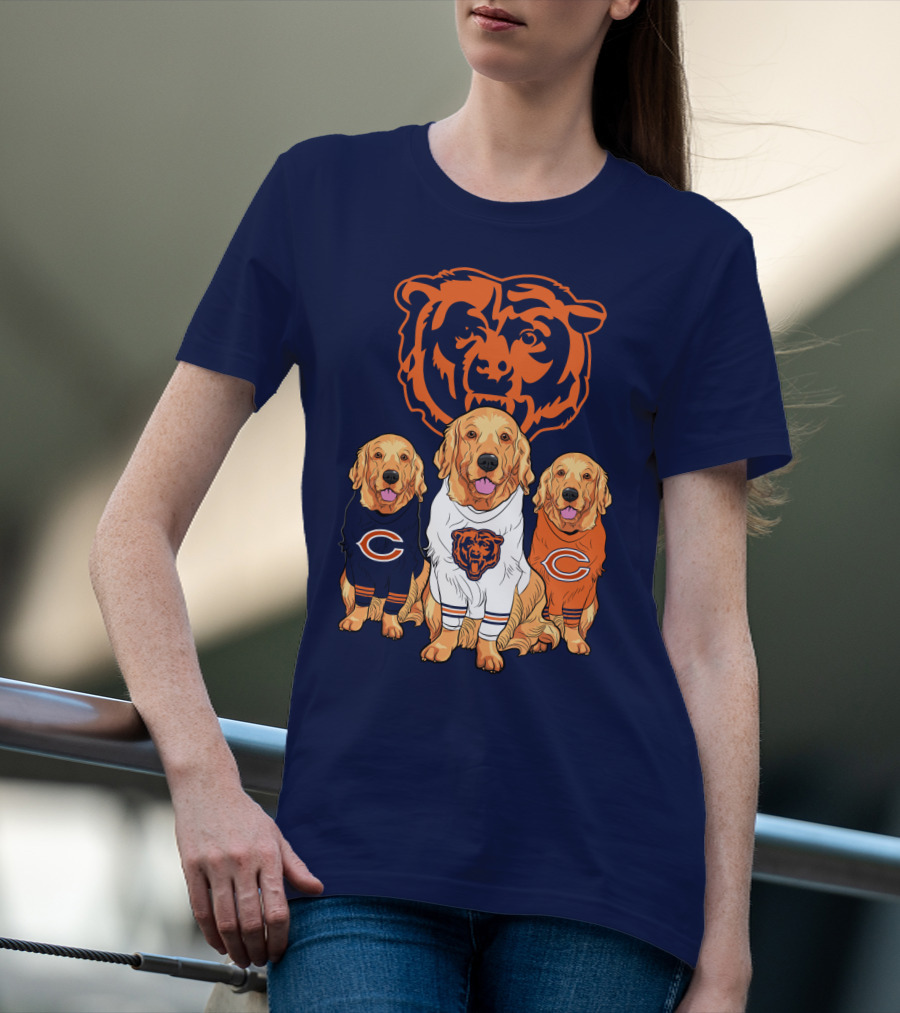 Chicago Bears Golden Retrievers T-Shirt