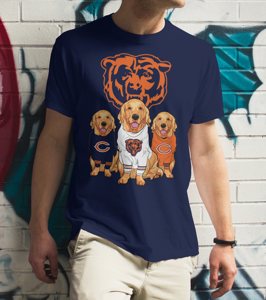Chicago Bears Golden Retrievers T-Shirt