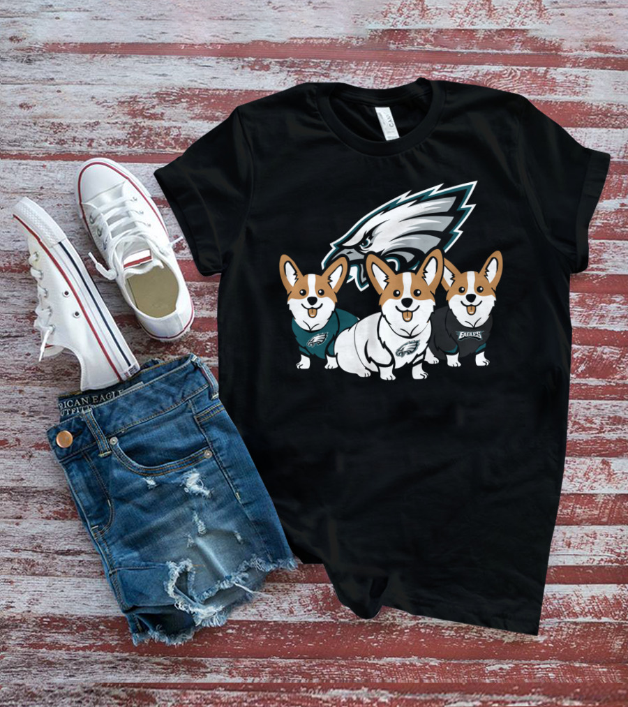Philadelphia Eagles Corgi Trio T-Shirt