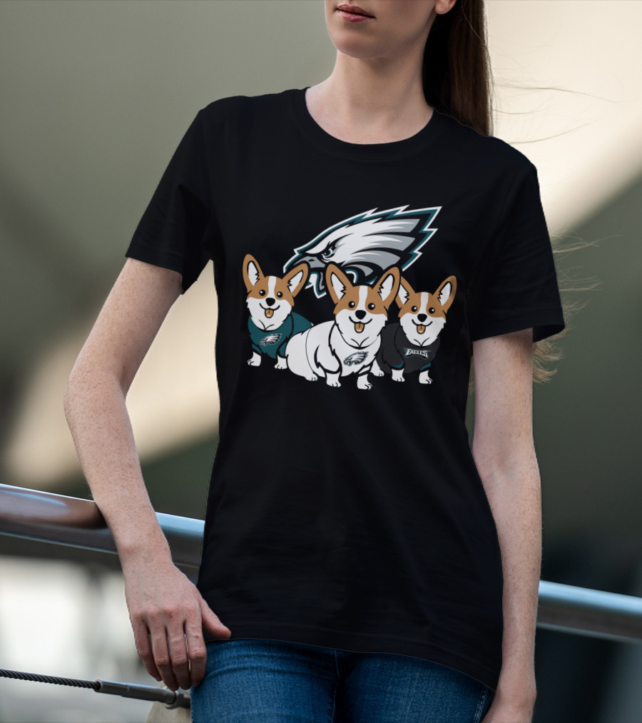 Philadelphia Eagles Corgi Trio T-Shirt
