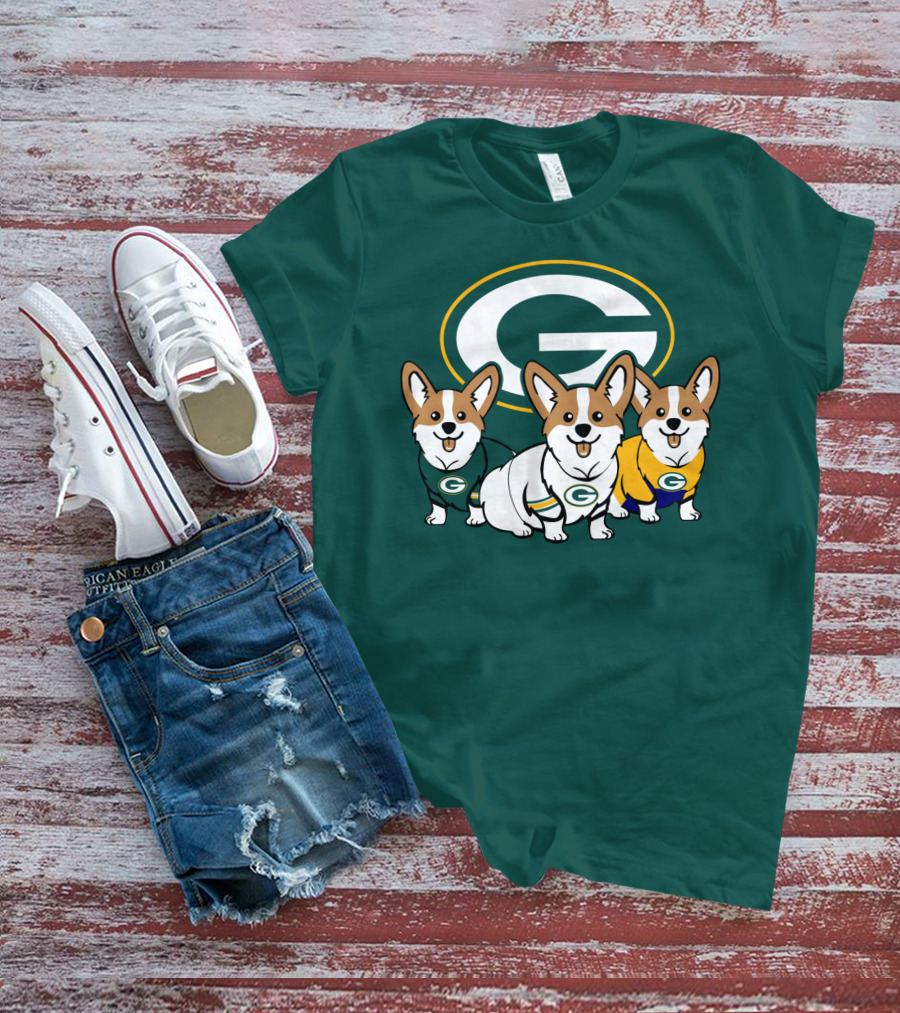 Green Bay Packers Corgi T-Shirt