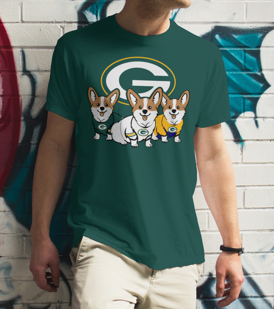 Green Bay Packers Corgi T-Shirt