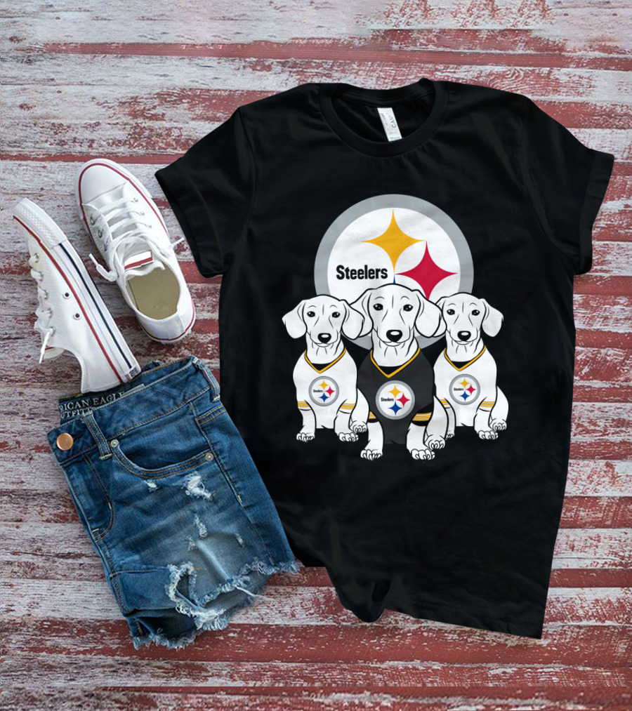 Steelers Dachshund Trio T-Shirt