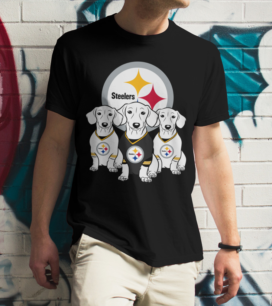 Steelers Dachshund Trio T-Shirt