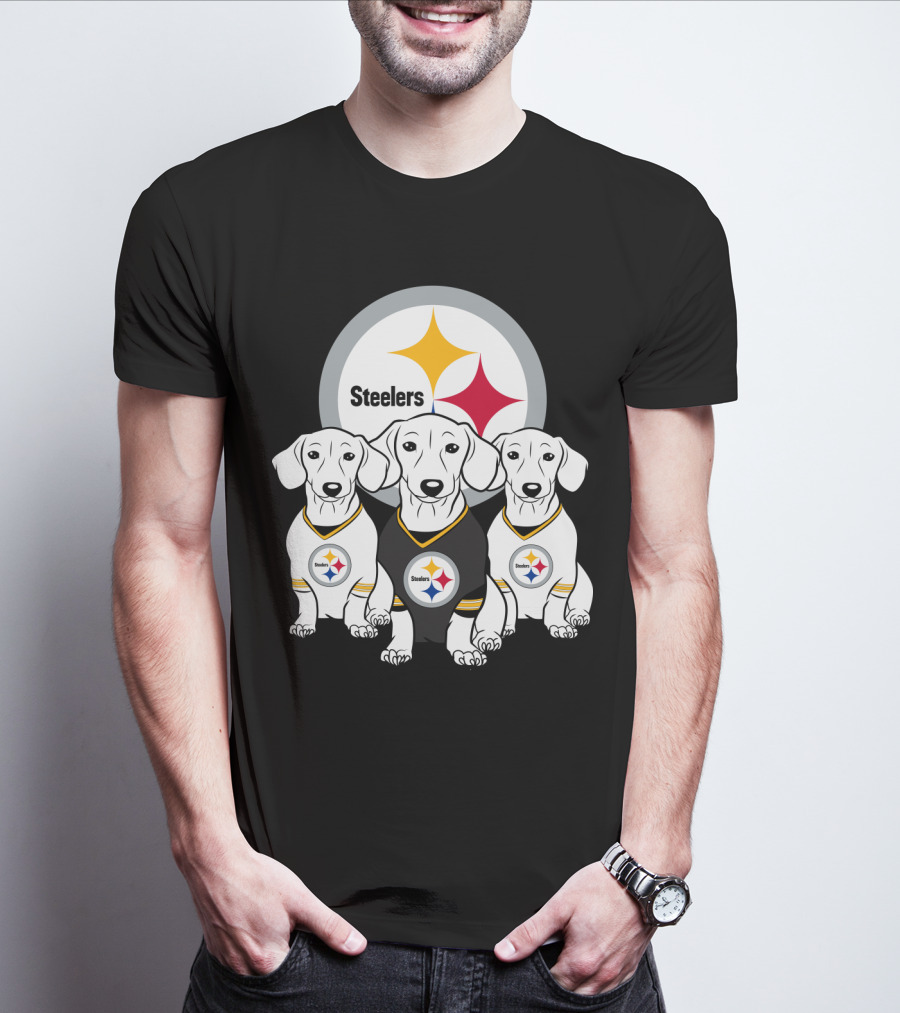 Steelers Dachshund Trio T-Shirt