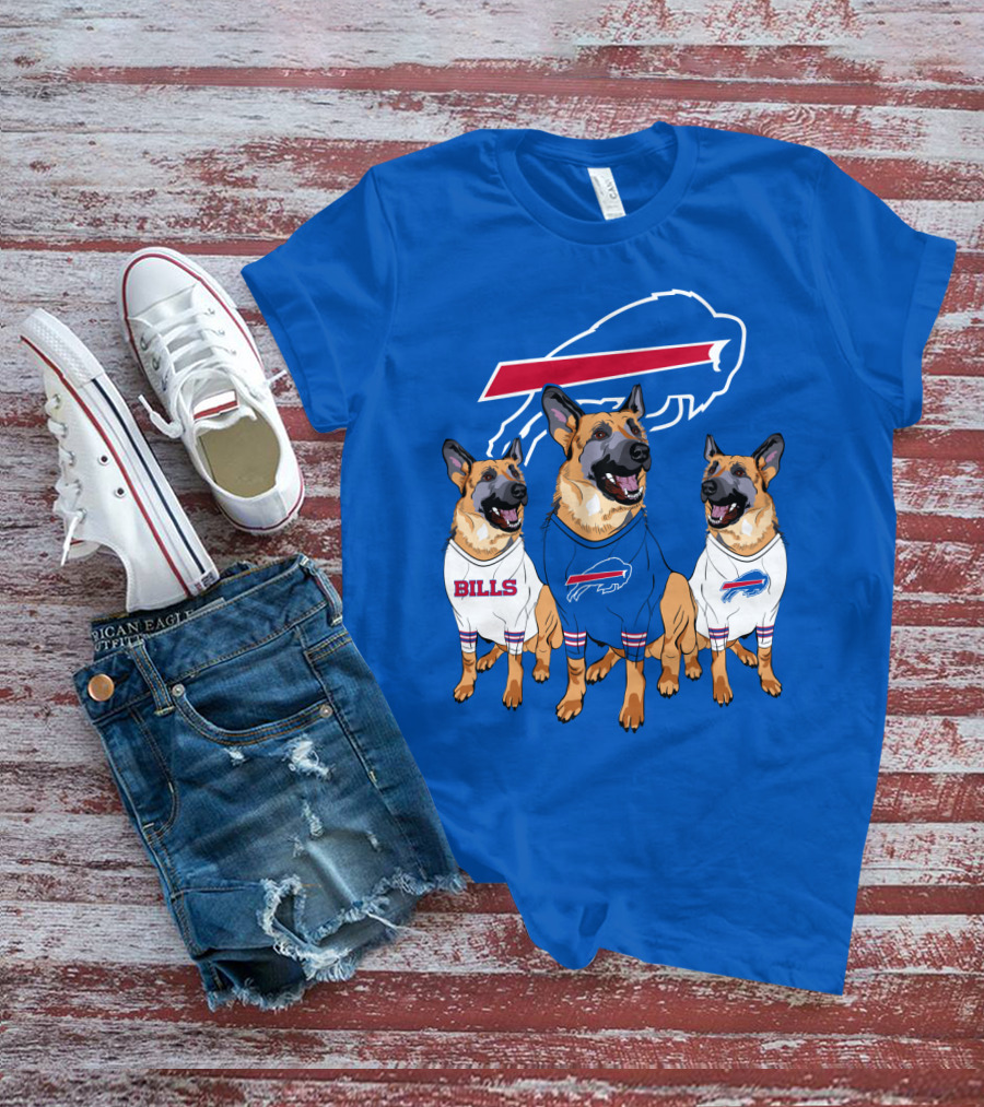 Buffalo Bills German Shepherd Trio T-Shirt
