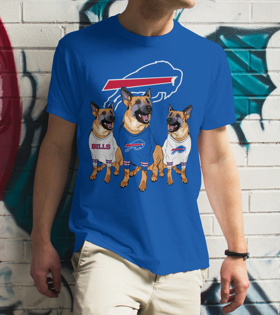 Buffalo Bills German Shepherd Trio T-Shirt