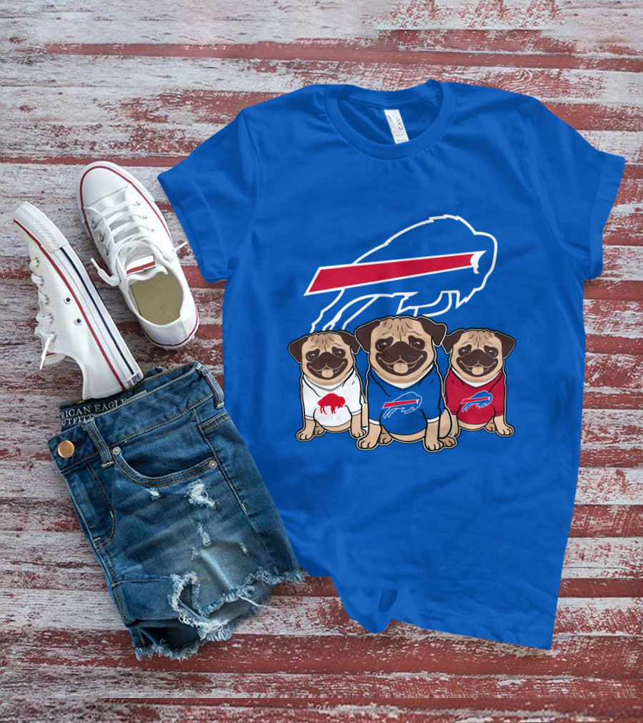 Buffalo Bills Pug Trio T-Shirt