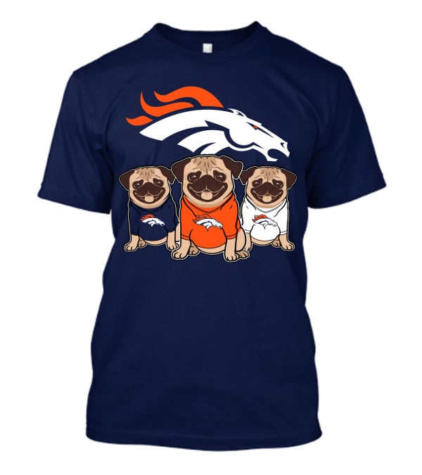 Pug Broncos Trio T-Shirt