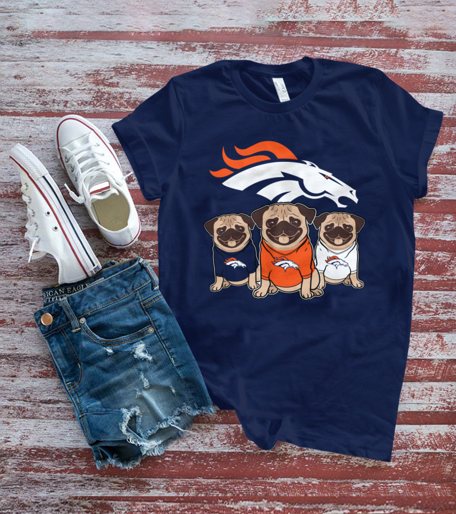 Pug Broncos Trio T-Shirt