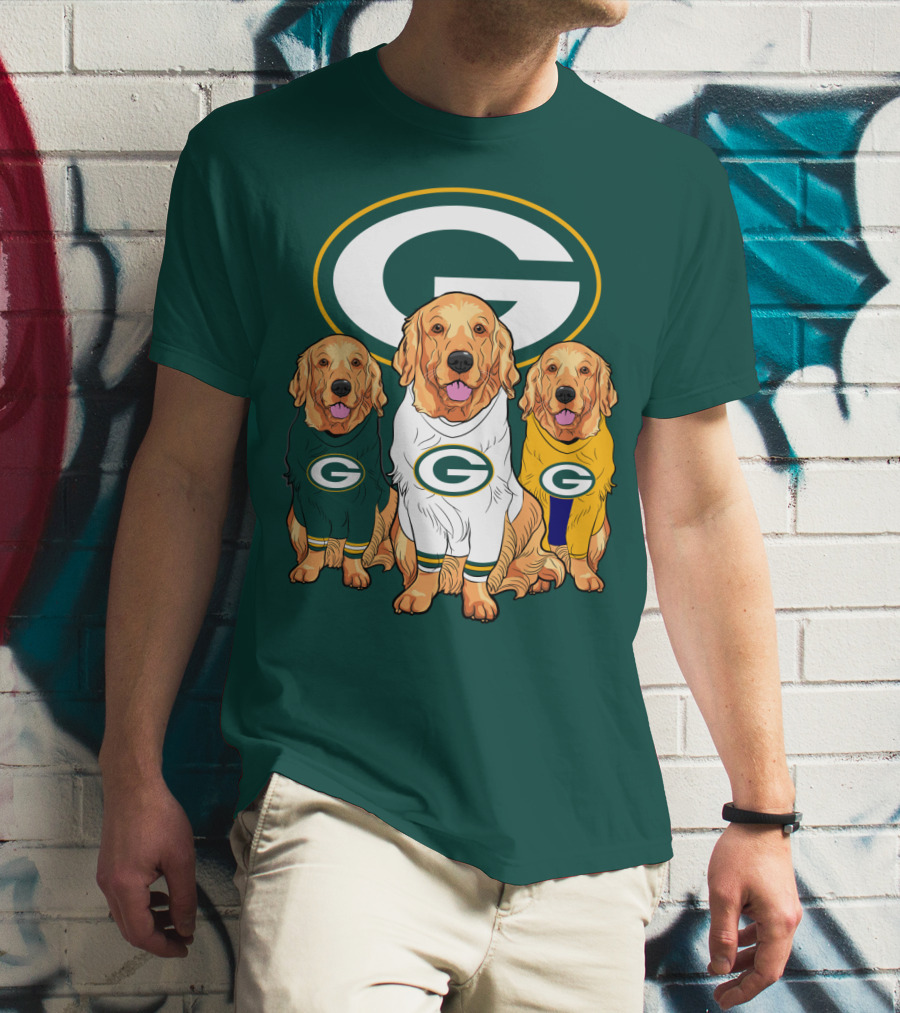 Green Bay Packers Golden Retriever T-Shirt
