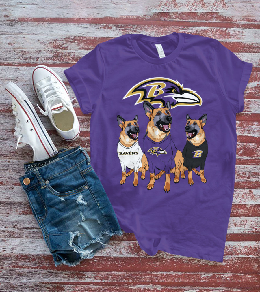 Ravens German Shepherd Trio T-Shirt