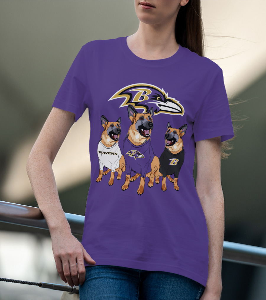Ravens German Shepherd Trio T-Shirt