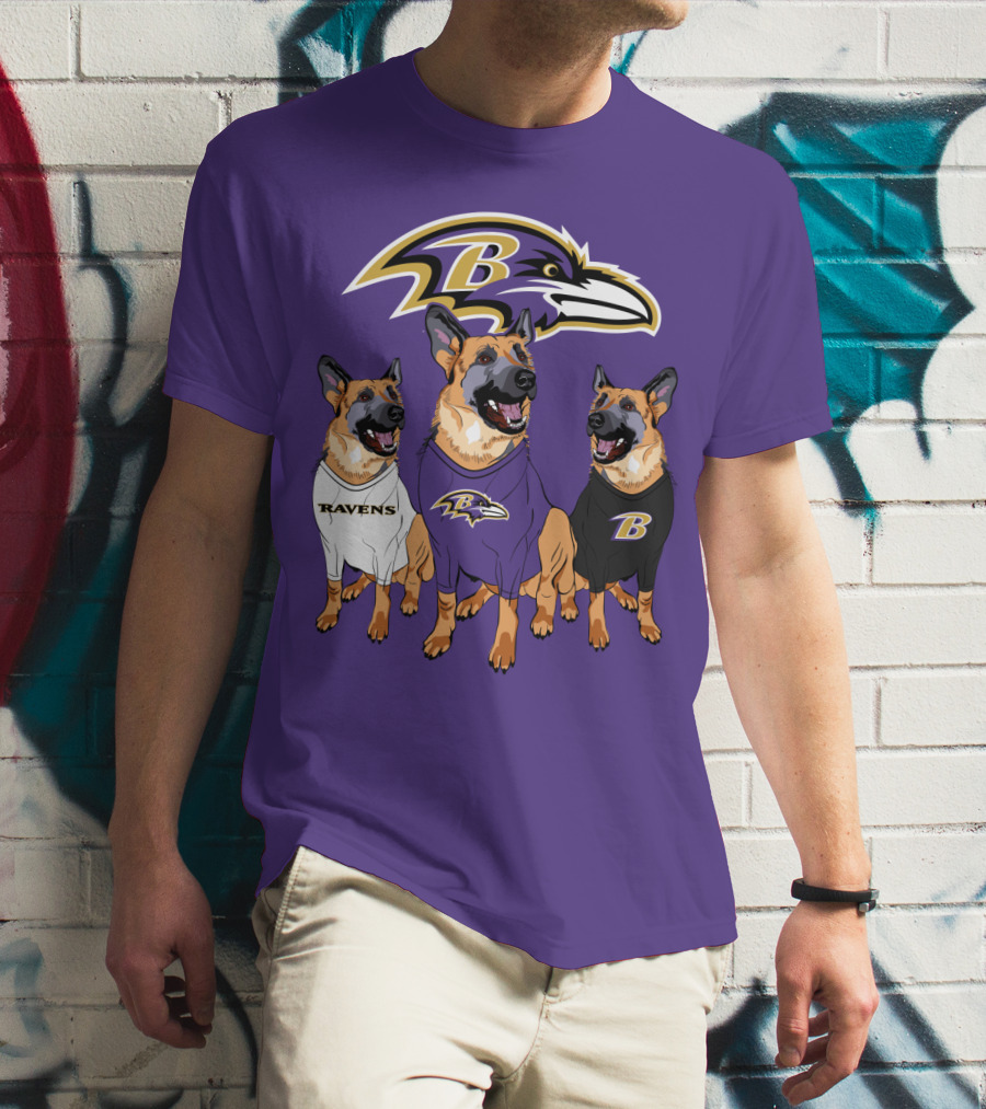 Ravens German Shepherd Trio T-Shirt