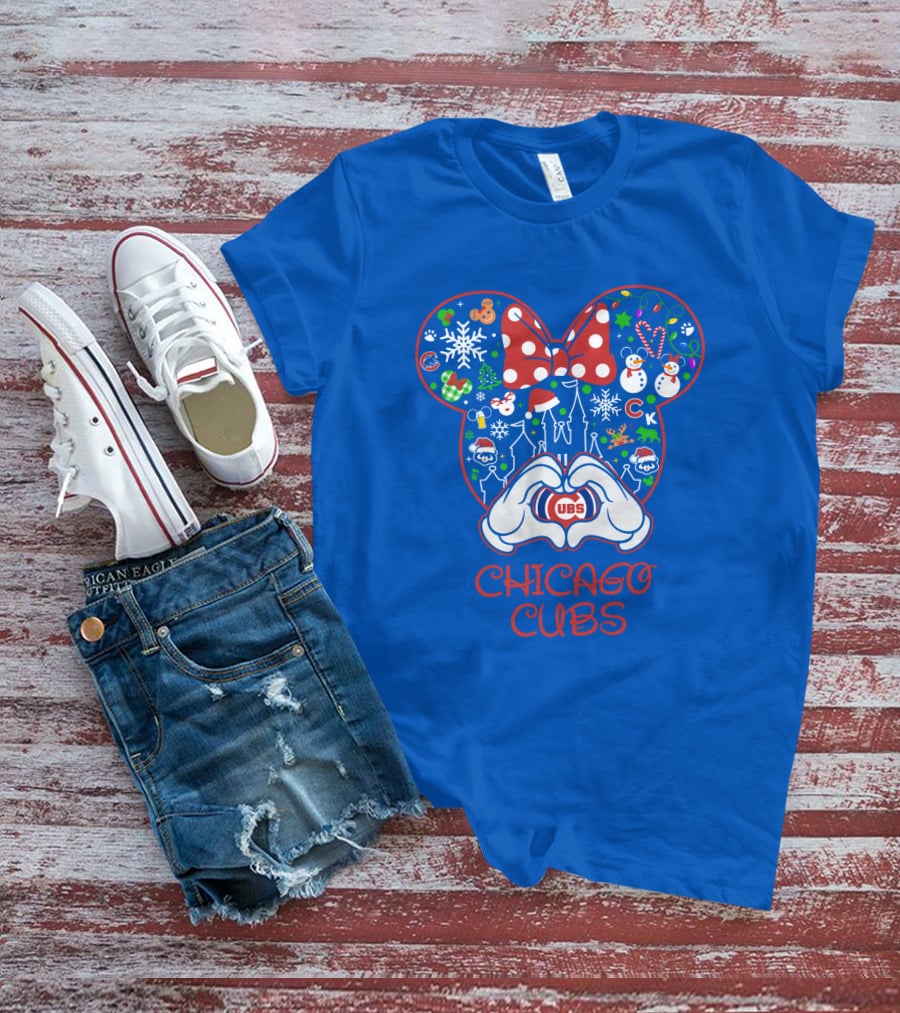 Chicago Cubs Minnie Mouse Holiday T-Shirt