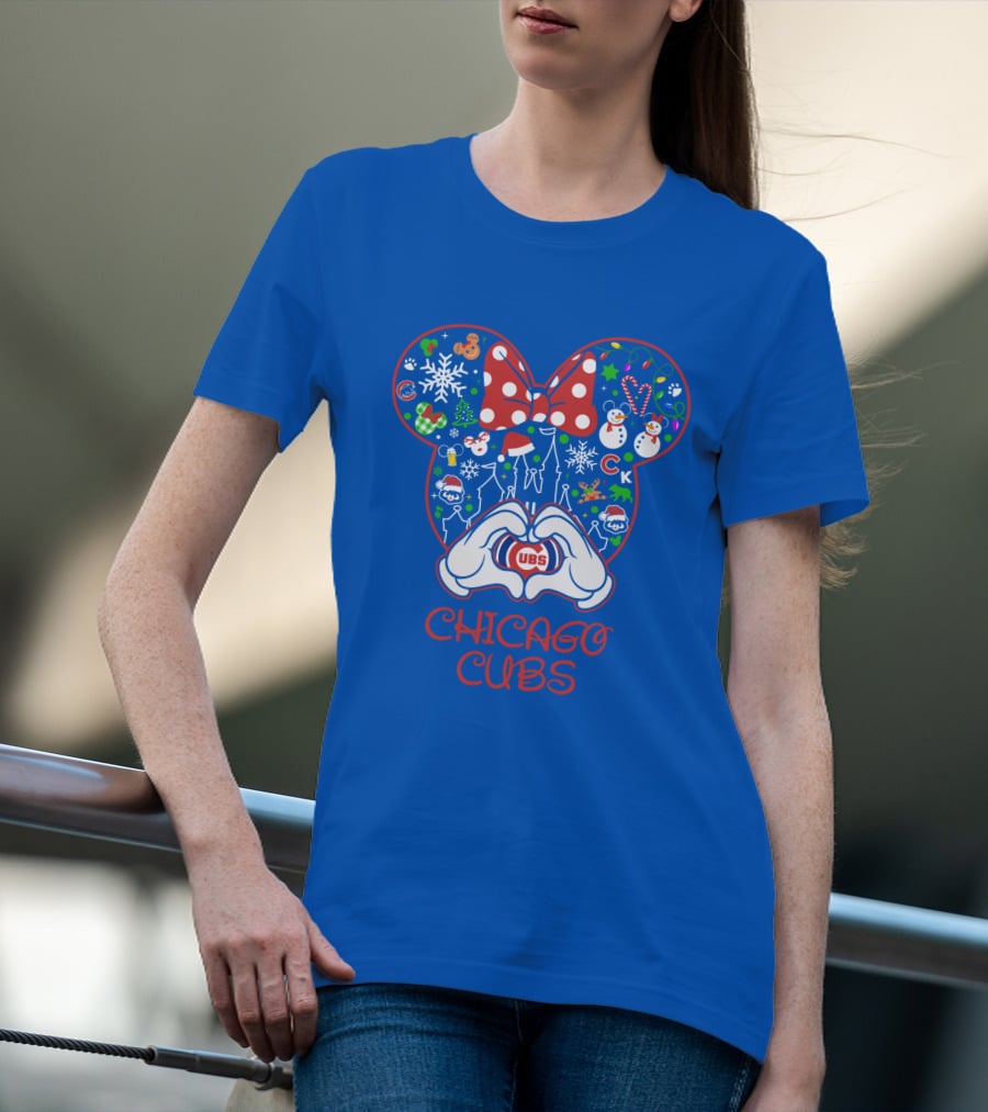 Chicago Cubs Minnie Mouse Holiday T-Shirt