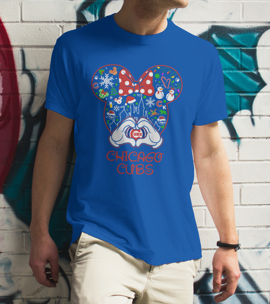 Chicago Cubs Minnie Mouse Holiday T-Shirt