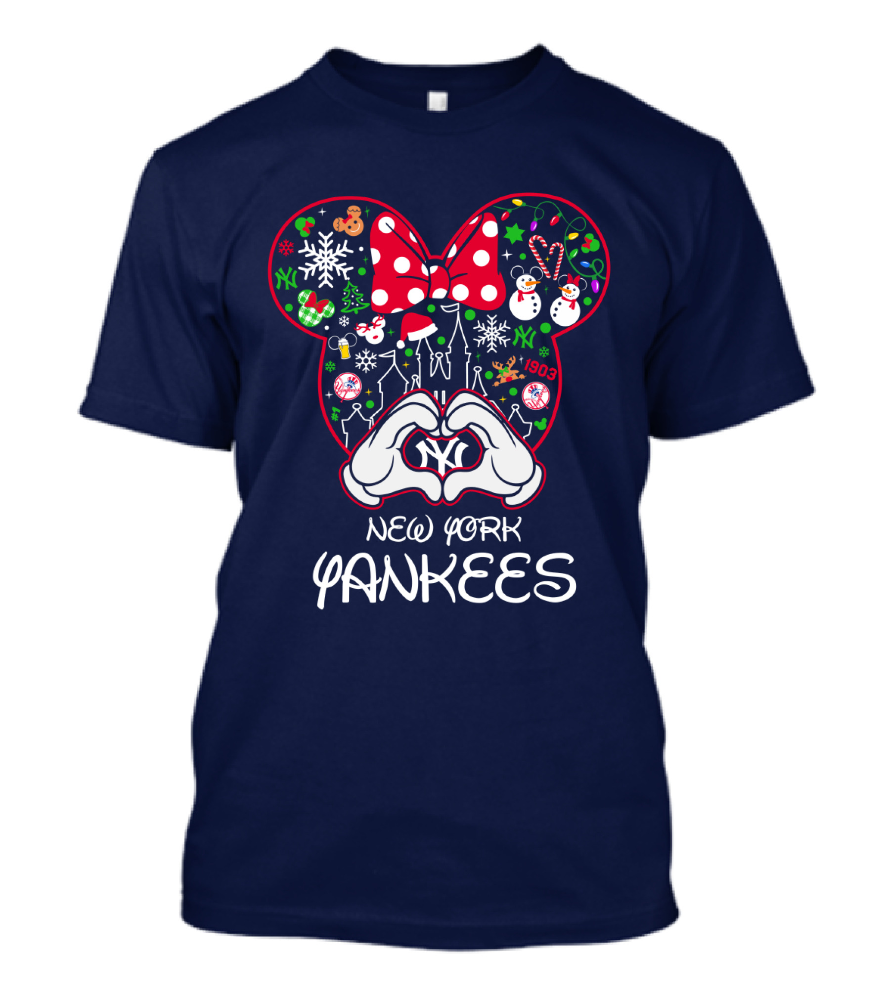 New York Yankees Festive Mouse Ears Holiday Edition T-Shirt