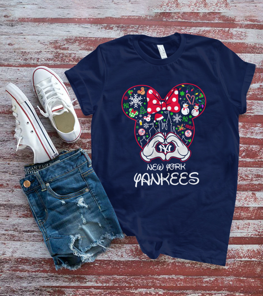 New York Yankees Festive Mouse Ears Holiday Edition T-Shirt