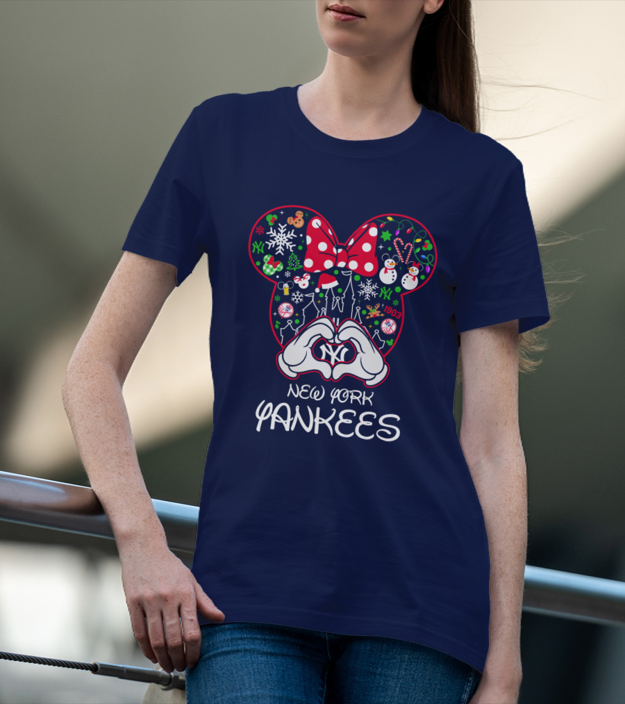 New York Yankees Festive Mouse Ears Holiday Edition T-Shirt