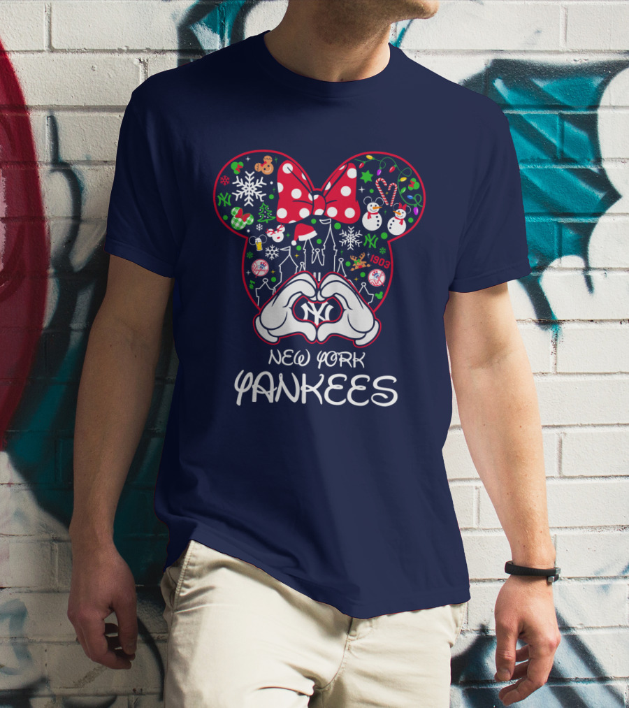 New York Yankees Festive Mouse Ears Holiday Edition T-Shirt