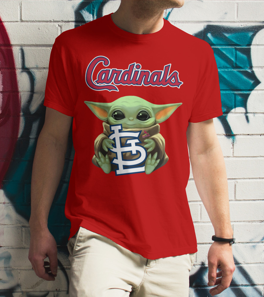 Cardinals Baby Yoda Holding St. Louis T-Shirt