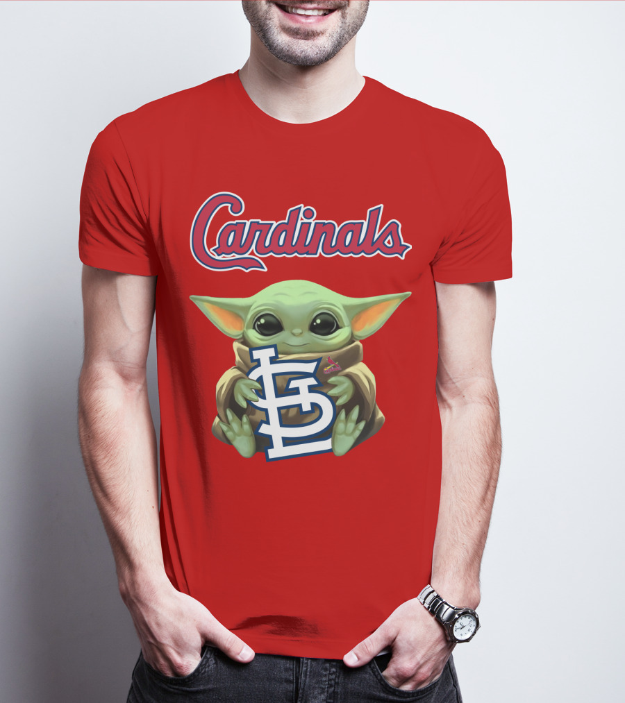 Cardinals Baby Yoda Holding St. Louis T-Shirt