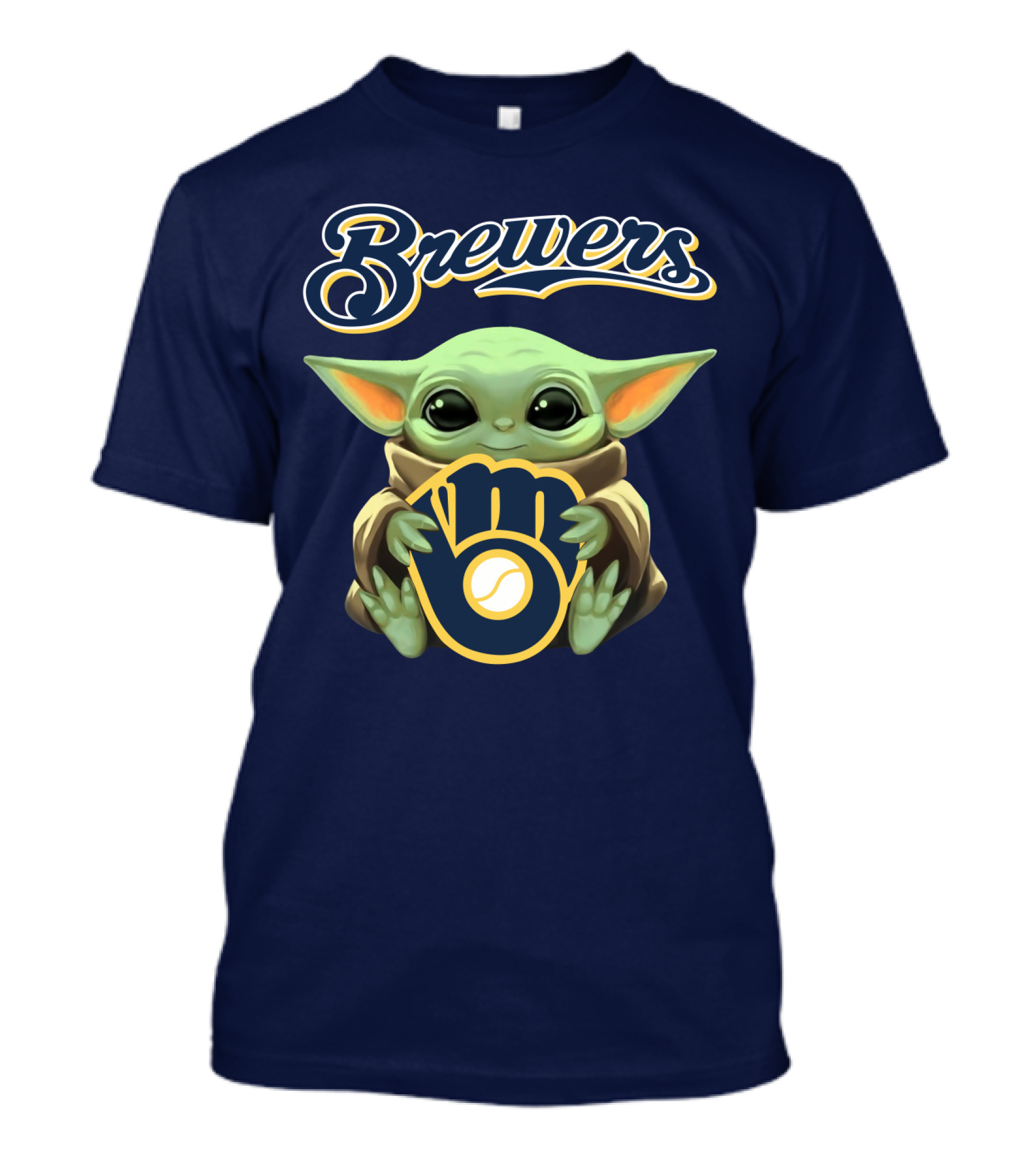 Brewers Baby Yoda Holding Milwaukee T-Shirt