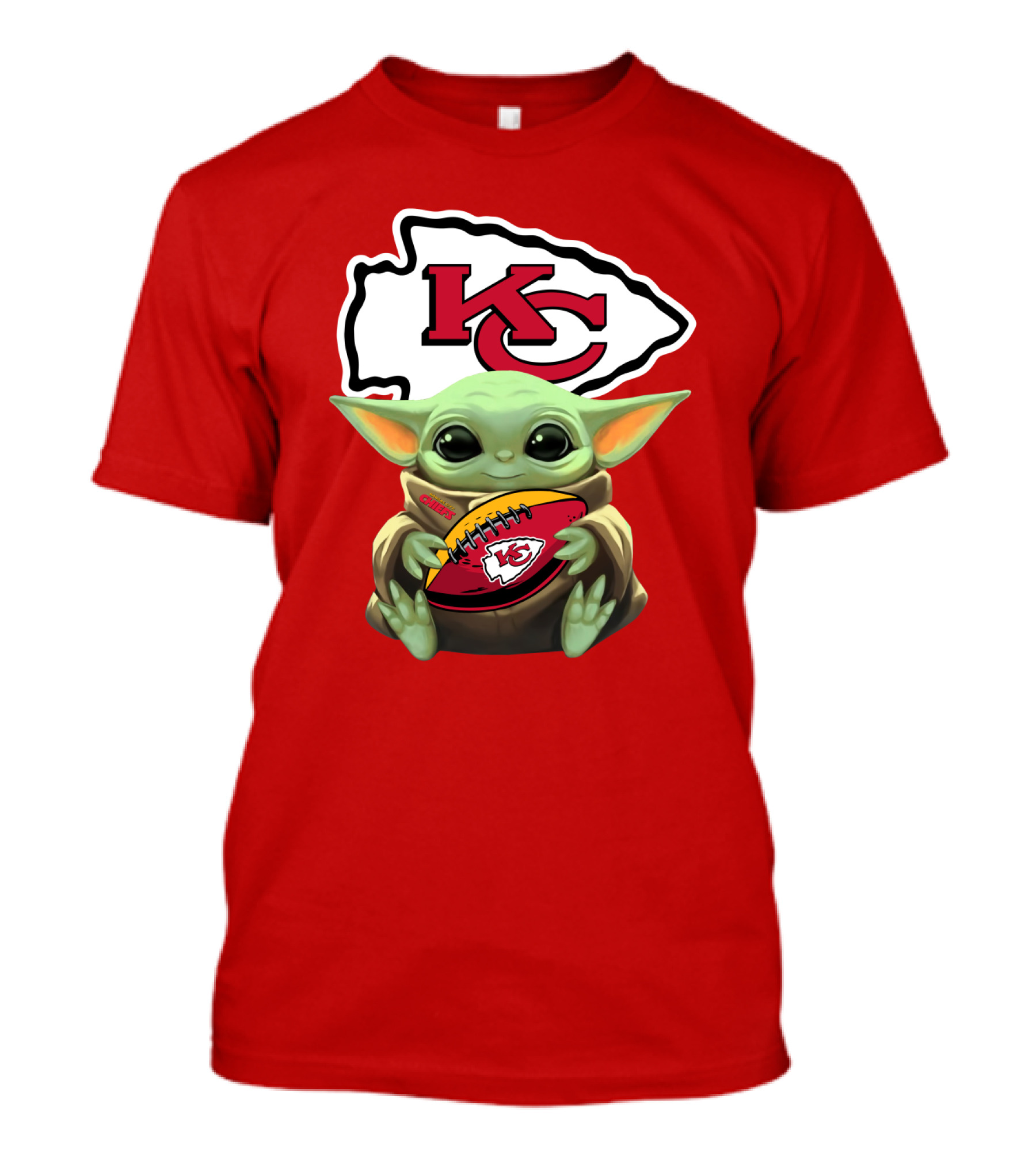 Baby Yoda Kc Chiefs Football Fan T-Shirt