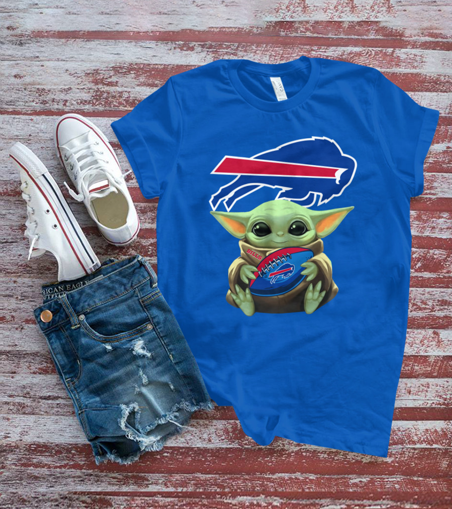 Baby Yoda Bills Buffalo Football Fan T-Shirt