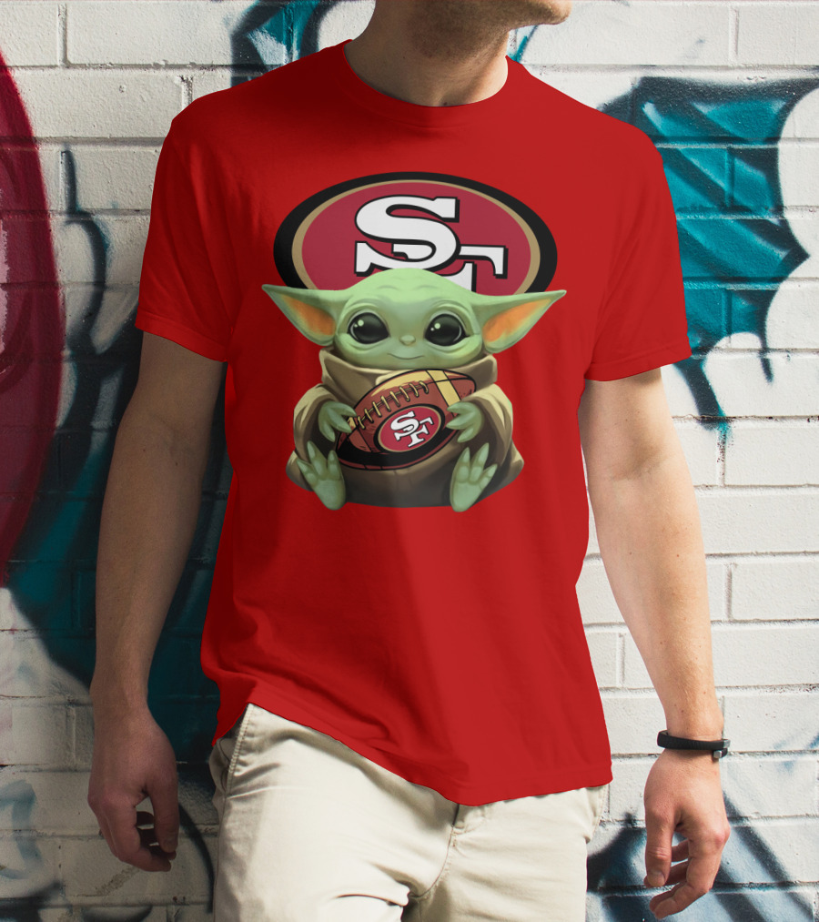 Baby Yoda San Francisco 49ers Football T-Shirt