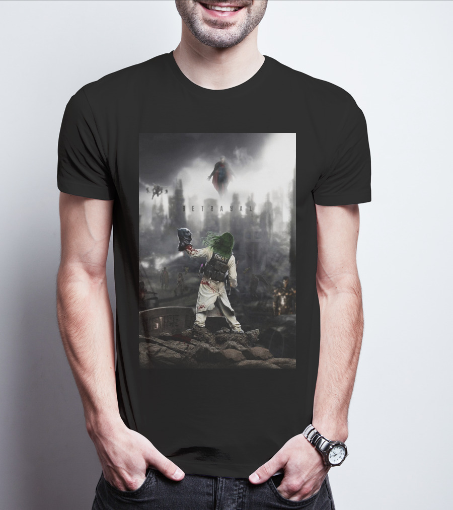 Betrayal Swat Superman Post-Apocalyptic Scene T-Shirt